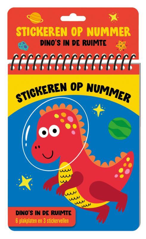 Stickeren op nummer - Dino's in de ruimte -  Interstat (ISBN: 9789464328172)