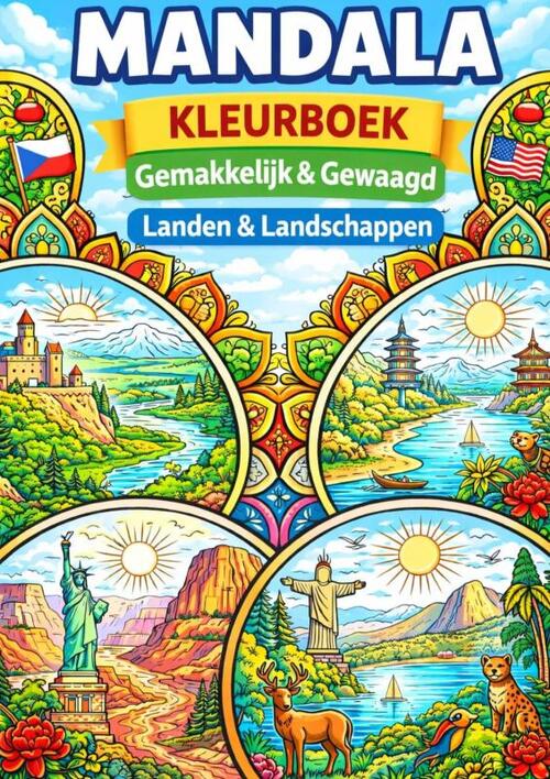 Mandala Kleurboek, Landen & Landschappen (Gemakkelijk & Gewaagd) -  H. Mourits (ISBN: 9789465382814)