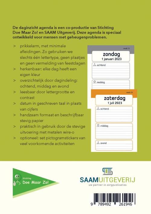 Daginzicht Agenda 2023, Stichting Doemaarzo! Boek 9789492261946 Bruna