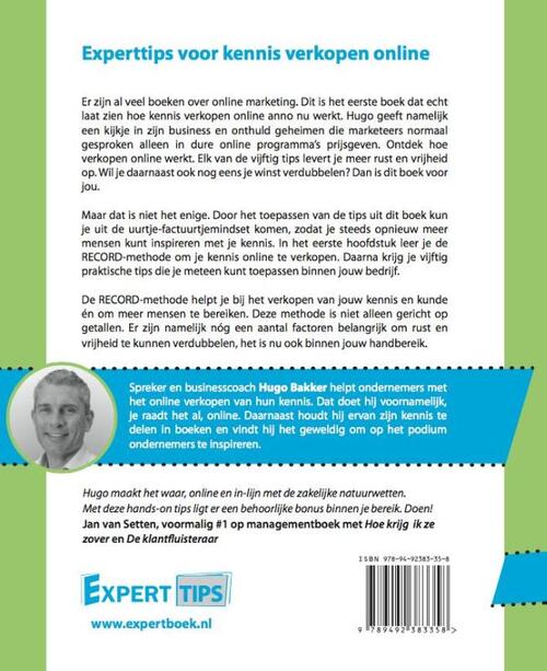 Toneelschrijver Ja Overleving Experttips voor kennis verkopen online, Hugo Bakker | 9789492383358 | Boek  - bruna.nl