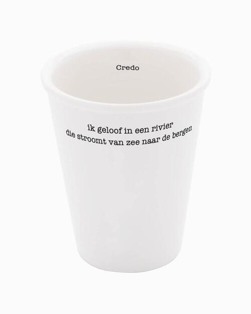 Porseleinen beker 'Credo' (set van 2)