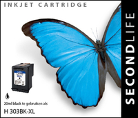 Cartridge Secondlife HP 303 XL Zwart