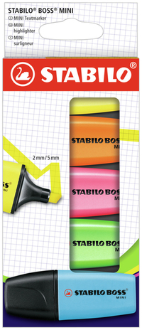 Markeerstift Stabilo Boss Mini Pop Blister À 5 Kleuren