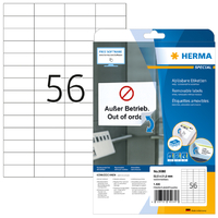 Etiket Herma 5080 52.5X21.2MM Verwijderbaar Wit 1400Stuks