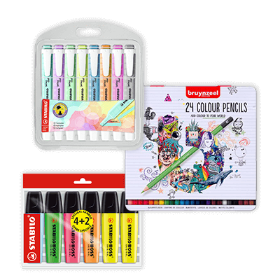 Voor tekenen, schrijven en inkleuren