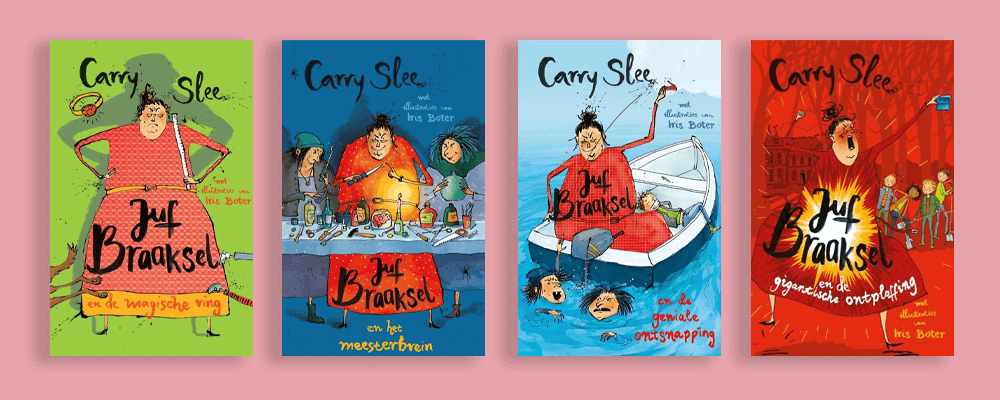 Wat is de volgorde van de Juf Braaksel boeken
